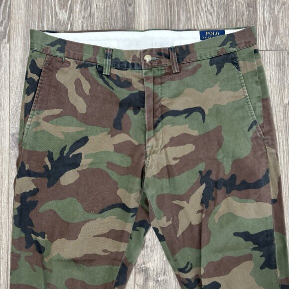 Ralph Lauren Polo Chino Classic Cotton Camo Camouflage Pants 34/25 Military Army - Picture 2 of 16